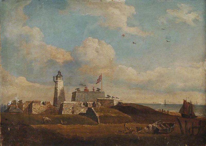 John Berney Ladbrooke Southsea Castle oil painting image